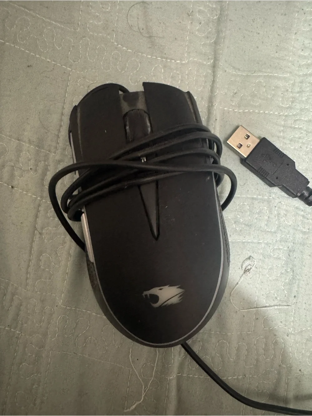 Black Wired USB Gaming Keyboard and Mouse - Compact Full-Size Layout